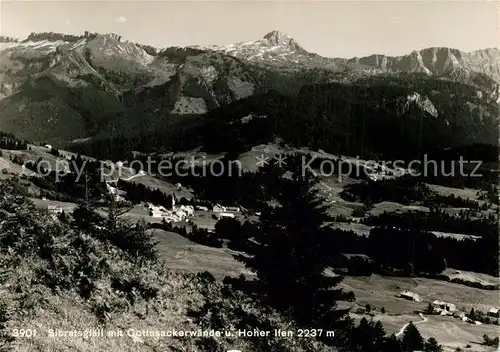 AK / Ansichtskarte Sibratsgfaell_Vorarlberg mit Gottesackerwaende und Hoher Ifen Sibratsgfaell Vorarlberg