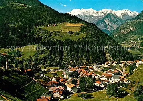 AK / Ansichtskarte St_Leonhard_Passeier Fliegeraufnahme mit oetztaler Alpen St_Leonhard_Passeier