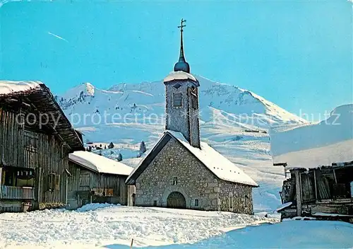 AK / Ansichtskarte Le_Grand Bornand Le Chinaillon Vieux chalets et la chapelle Le_Grand Bornand