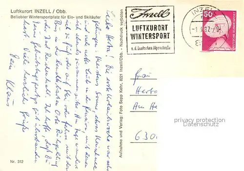 AK / Ansichtskarte Inzell Kirche Eisbahn Ortspartie Schlepplift Inzell