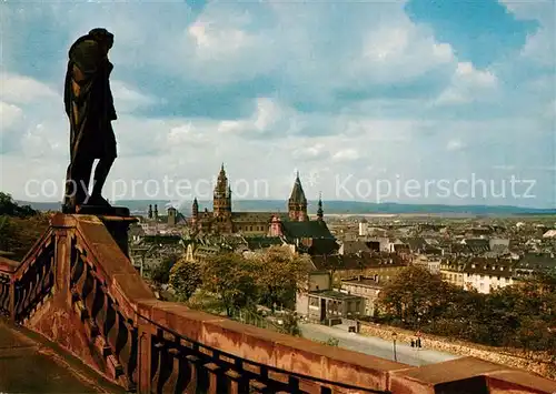 AK / Ansichtskarte Mainz_Rhein St Jakobus auf der Zitadelle Stadtblick Mainz Rhein