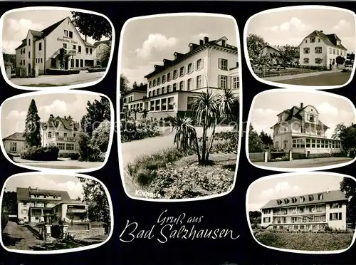 AK / Ansichtskarte Bad_Salzhausen Kurheim Jaeger Kurhaus Teilansichten Bad_Salzhausen