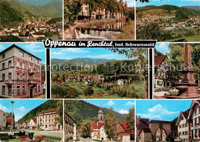 AK / Ansichtskarte Oppenau Orts und Teilansichten Kirche Brunnen ...