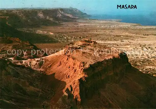 AK / Ansichtskarte Masada Blick ueber das Tote Meer Masada