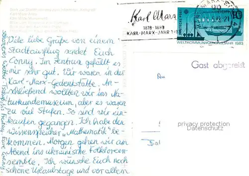 AK / Ansichtskarte Karl Marx Stadt Interhotel Kongress Karl Marx Allee mit Monument Rathaus Karl Marx Platz Fritz Heckert Haus Karl Marx Stadt