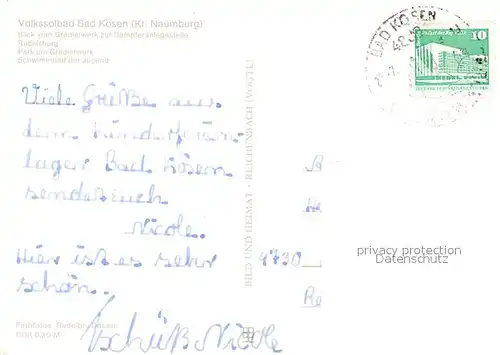 AK / Ansichtskarte Bad_Koesen Dampferanlegestelle Rudelsburg Park am Gradierwerk Schwimmbad Bad_Koesen