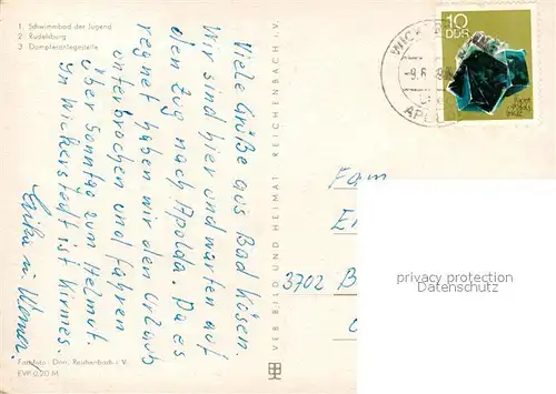 AK / Ansichtskarte Bad_Koesen Schwimmbad der Jugend Rudelsburg Dampferanlegestelle Bad_Koesen