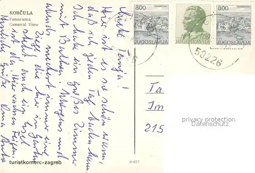 AK / Ansichtskarte Korcula Panorama Kueste Korcula