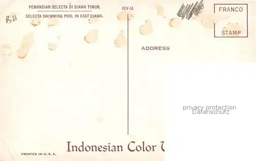 AK / Ansichtskarte Surabaya Selecta Swimming Pool Surabaya