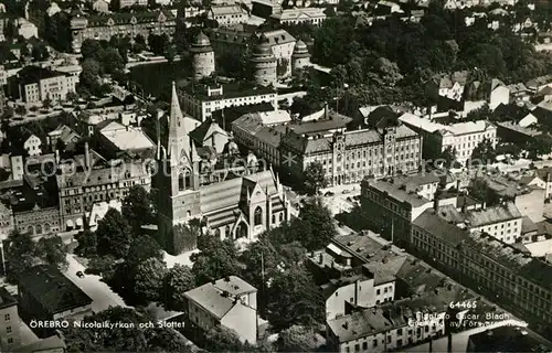 AK / Ansichtskarte oerebro Nicolaikyrkan Slottet oerebro