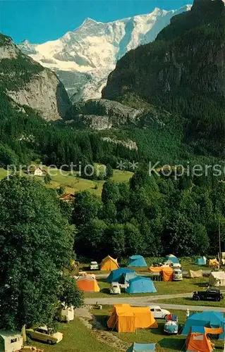 AK / Ansichtskarte Grindelwald Camp zum Gletscherdorf Fiescherwand Grindelwald