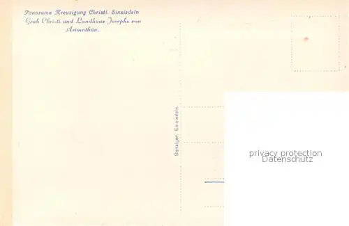 AK / Ansichtskarte Einsiedeln_Altusried Panorama Kreuzigung Christi Grab Christi Landhaus Joseph von Arimathaea Einsiedeln Altusried