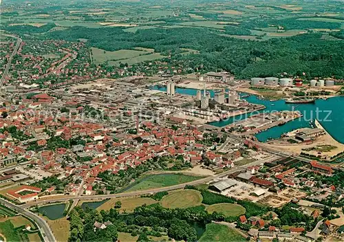 AK / Ansichtskarte Apenrade_Aabenraa Fliegeraufnahme Hafen Apenrade Aabenraa