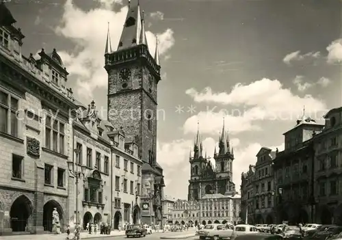 AK / Ansichtskarte Praha_Prahy_Prague Altstaedter Rathaus Teynkirche Praha_Prahy_Prague