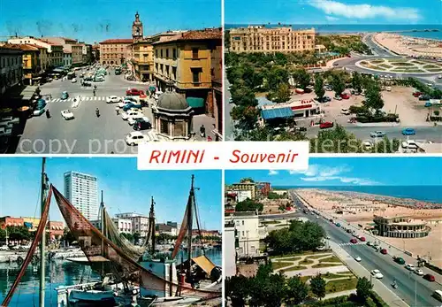 AK / Ansichtskarte Rimini Marktplatz Kurpark Delphinarium Fischerhafen Rimini