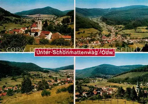 AK / Ansichtskarte Unter_Schoenmattenwag Kirche Panoramen Unter Schoenmattenwag