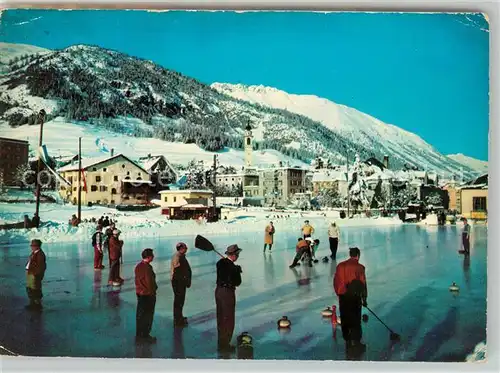 AK / Ansichtskarte Samaden Curlingplatz Samaden