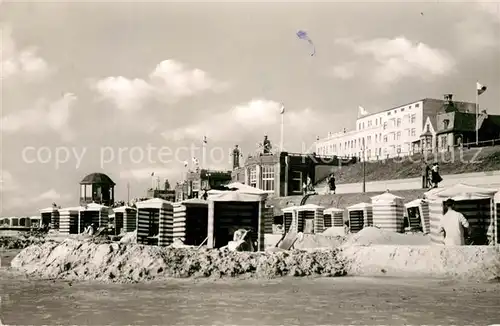 AK / Ansichtskarte Borkum_Nordseebad Strand Hotels Borkum_Nordseebad