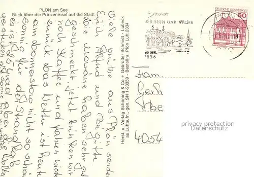 AK / Ansichtskarte Ploen_See Prinzeninsel Seenlandschaft Holsteinische Schweiz Fliegeraufnahme Ploen_See