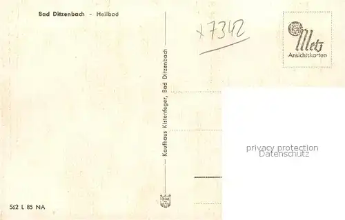 AK / Ansichtskarte Bad_Ditzenbach  Bad_Ditzenbach