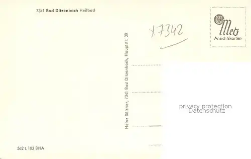 AK / Ansichtskarte Bad_Ditzenbach  Bad_Ditzenbach