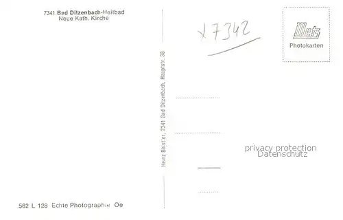 AK / Ansichtskarte Bad_Ditzenbach Neue katholische Kirche Bad_Ditzenbach