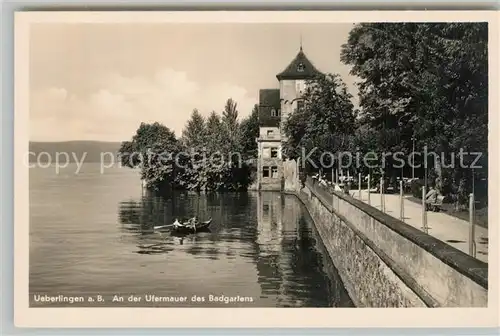 AK / Ansichtskarte ueberlingen_Bodensee Ufermauer Badgarten ueberlingen Bodensee