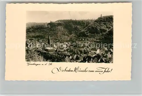 AK / Ansichtskarte Geislingen_Steige Glueckwunsch Neujahr  Geislingen_Steige