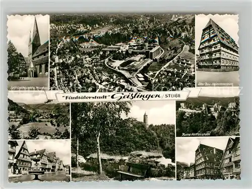 AK / Ansichtskarte Geislingen_Steige Alter Bau Heimatmuseum Hauptstrasse Fliegeraufnahme Geislingen_Steige