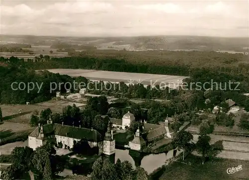 AK / Ansichtskarte Muenster_Westfalen Schloss Lembeck Fliegeraufnahme Muenster_Westfalen
