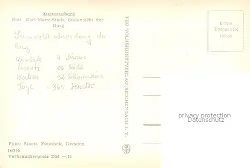 AK / Ansichtskarte Karl Marx Stadt Augustusburg  Karl Marx Stadt