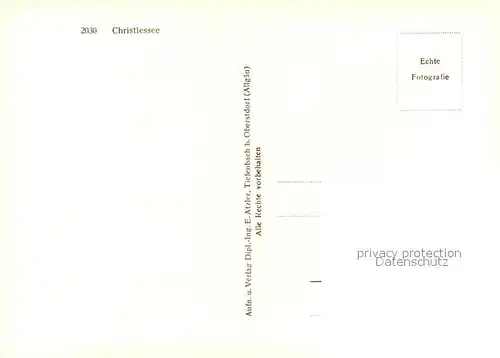 AK / Ansichtskarte Christlessee  Christlessee