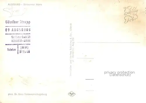 AK / Ansichtskarte Augsburg Steinerner Mann  Augsburg