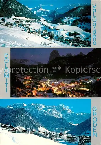 AK / Ansichtskarte Groeden_Tirol mit Dolomiten und Val Gardena Groeden Tirol