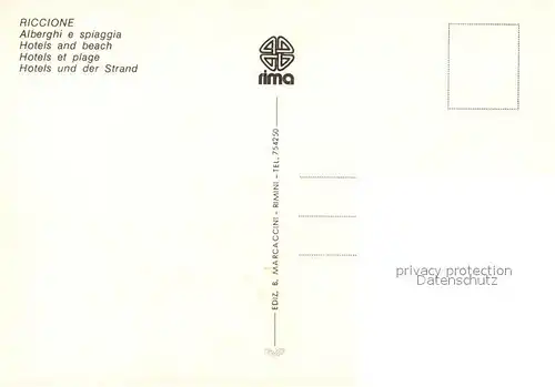 AK / Ansichtskarte Riccione Alberghi e spiaggia Riccione