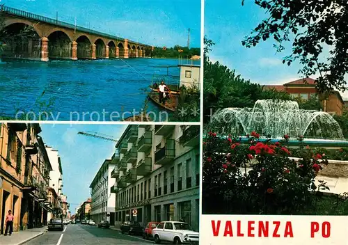 AK / Ansichtskarte Valenza Partie am Po Strasse Park Springbrunnen Valenza