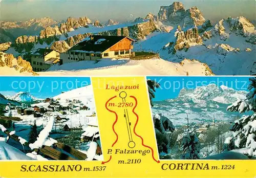 AK / Ansichtskarte San_Cassiano_Badia Panorama mit Cortina San_Cassiano_Badia