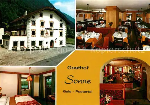 AK / Ansichtskarte Gais_Taufers Gasthof Pension Sonne Gastraeume Zimmer Gais Taufers