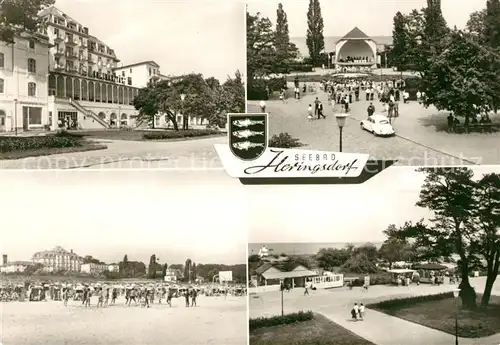 AK / Ansichtskarte Heringsdorf_Ostseebad_Usedom FDGB Heim Solidaritaet Konzertplatz Strandpartien Heringsdorf_Ostseebad