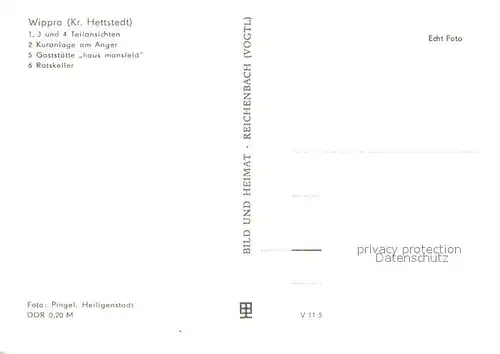 AK / Ansichtskarte Wippra Teilansichten Kuranlage am Anger Gaststaette Haus Mansfeld Ratskeller Wippra
