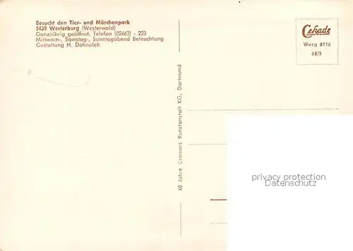 AK / Ansichtskarte Westerburg_Westerwald Tier und Maerchenpark Schneewittchen Dornroeschen Bruederchen und Schwesterchen Bremer Stadtmusikanten Westerburg_Westerwald