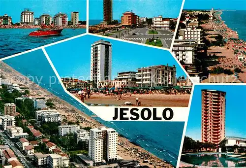 AK / Ansichtskarte Jesolo Teilansichten Strandpartien Fliegeraufnahme Jesolo
