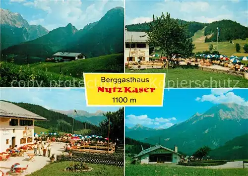 AK / Ansichtskarte Ramsau_Berchtesgaden Berggasthaus Nutz Kaser Hochschwarzeck Terrasse Ramsau Berchtesgaden