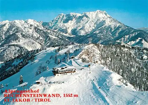 AK / Ansichtskarte St_Jakob_Defereggen Alpengasthof Buchensteinwand mit Leoganger Steinberge Fliegeraufnahme St_Jakob_Defereggen