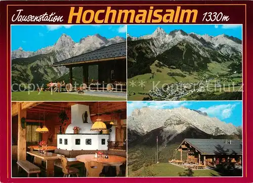 AK / Ansichtskarte Hinterthal Jausenstation Hochmaisalm Gaststube Terrasse Panorama Hinterthal