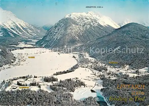 AK / Ansichtskarte Leutasch Fliegeraufnahme mit Arnspitze und Weidach Leutasch