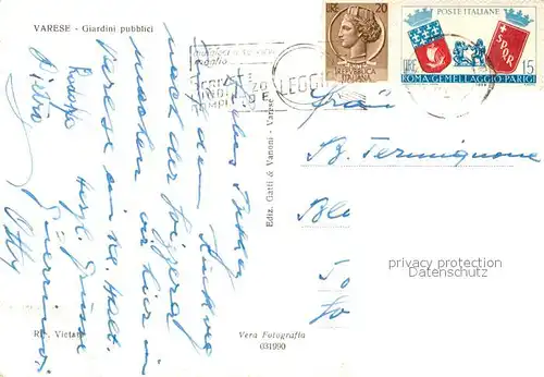 AK / Ansichtskarte Varese Giardini pubblici Varese