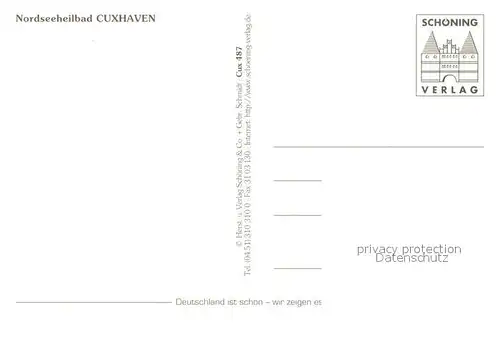 AK / Ansichtskarte Cuxhaven_Nordseebad Wasserturm Faehranleger Strand Deich Leuchtturm Neustrasse Fussgaengerzone Deichstrasse Cuxhaven_Nordseebad
