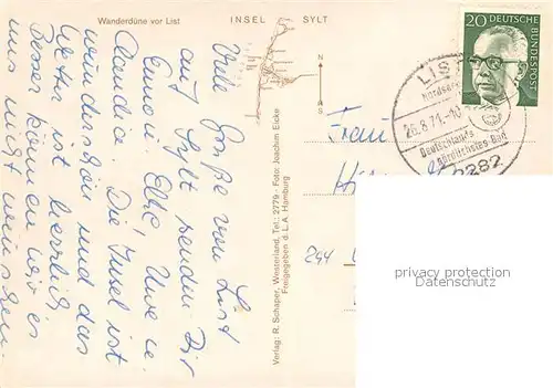 AK / Ansichtskarte List_Sylt Wanderduene Fliegeraufnahme List_Sylt