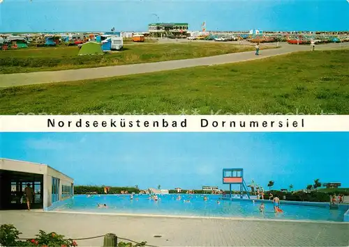 AK / Ansichtskarte Dornumersiel Nordseekuestenbad Strand Campingplatz Strandbad Freibad Dornumersiel